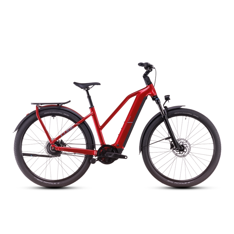 Kathmandu Hybrid Comfort Pro Trapeze 28'' 1v 100mm 800Wh Bosch Perf. Line CX Rosso 2025 Taglia XS