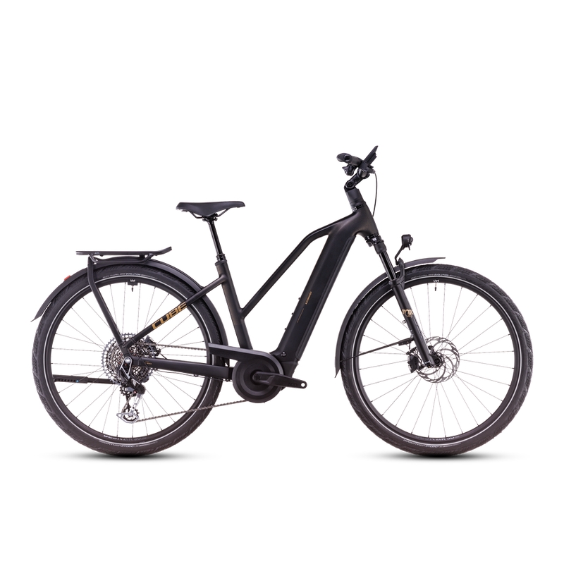 Kathmandu Hybrid SLT Trapeze 28'' 12v 100mm 800Wh Bosch Performance Line CX Nero/Oro 2025 Taglia S