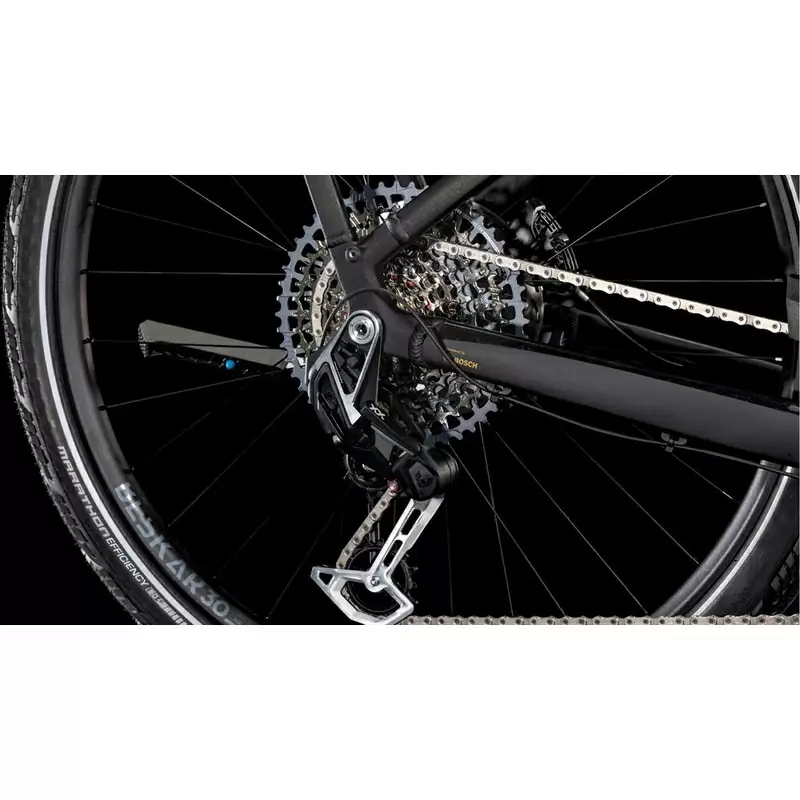 Kathmandu Hybrid SLT Trapeze 28'' 12v 100mm 800Wh Bosch Performance Line CX Nero/Oro 2025 Taglia S #3