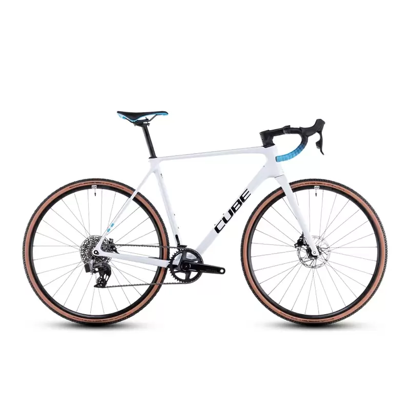 Cross Race C 62 Pro 28 12v White Blue 2025 Size S Cube Bikes Cyclo