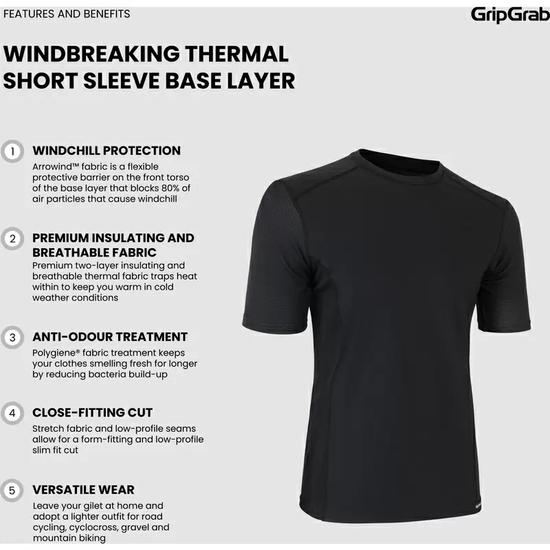 Schwarzes Kurzarm-Thermoshirt, Größe S #4