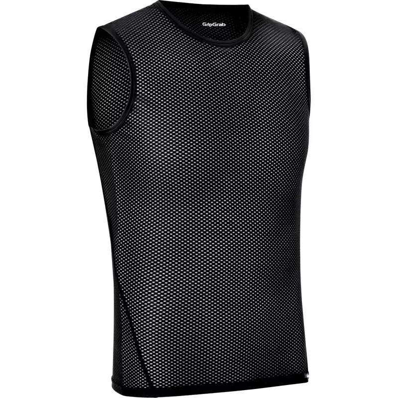 Ultralight Black Mesh Sleeveless Undershirt Size M - image