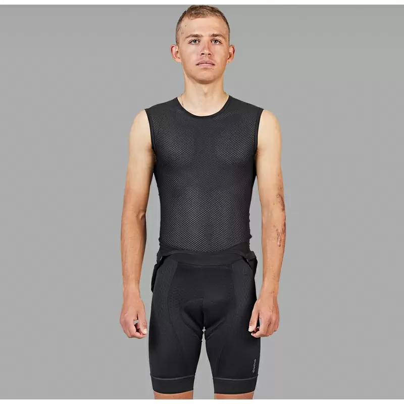 Maillot de corps sans manches en maille noire ultralégère taille M #2