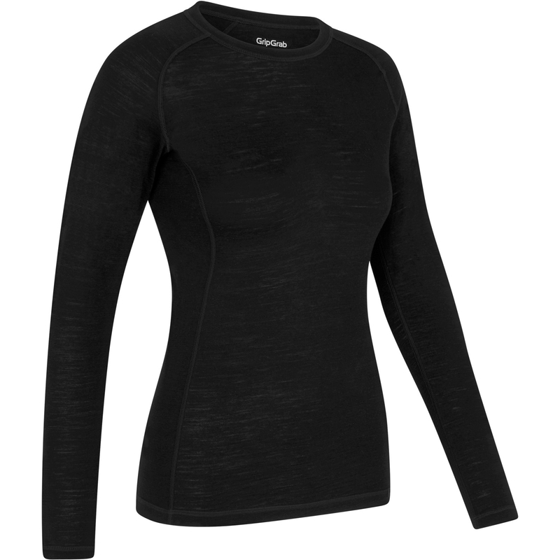 Women's Merino Long Sleeve Thermal Shirt Black Size XS