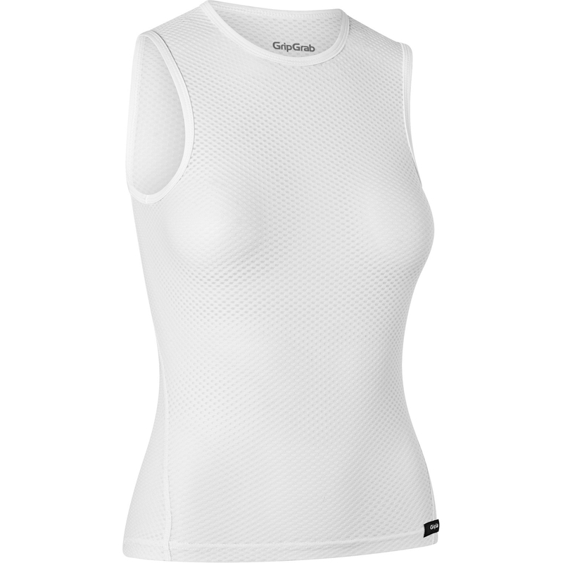 Women's Ultralight Mesh Sleeveless Underwear Shirt 3 Pieces White Size L