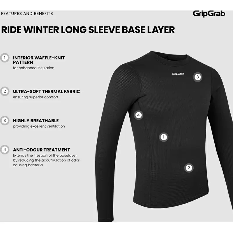 Maglia Intima Maniche Lunghe RIDE Winter Nero Taglia M #8