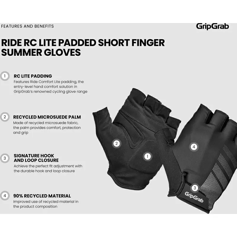 Guantes De Carretera RC Lite Con Almohadilla Negra Talla S #6