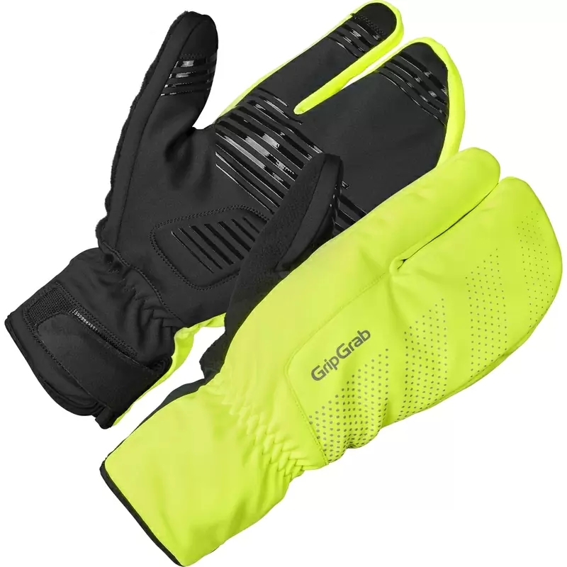 Ride Guantes De Invierno Tres Dedos Amarillo/Negro Talla XXL - image