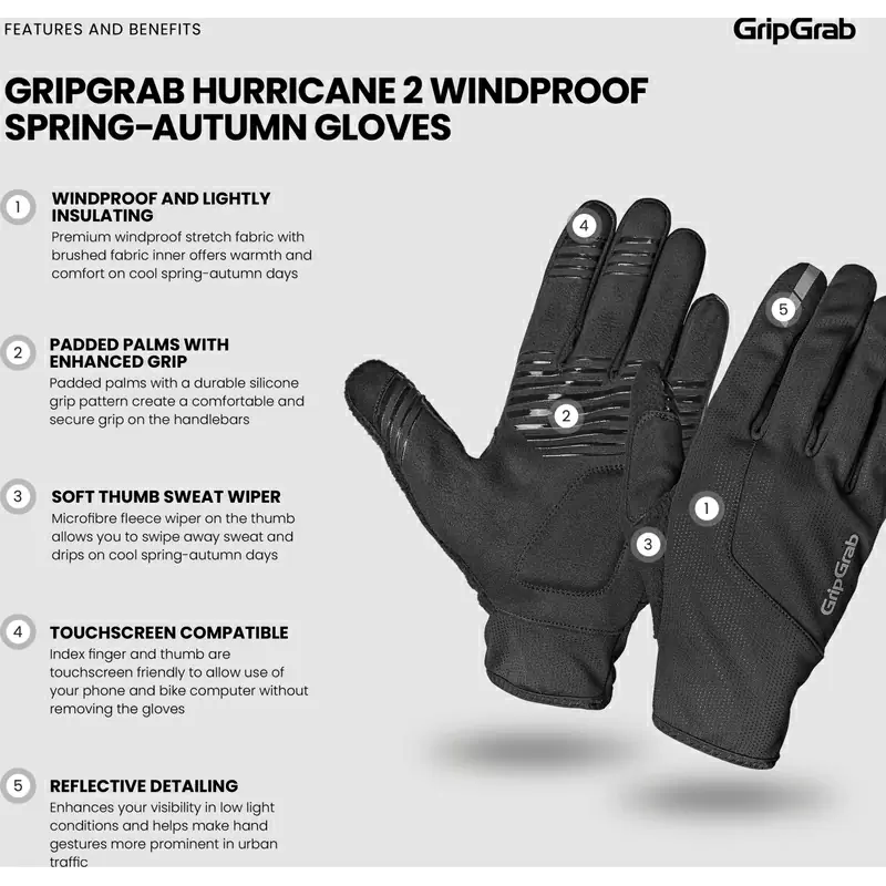 Gants Hurricane 2 Noir Taille M #9