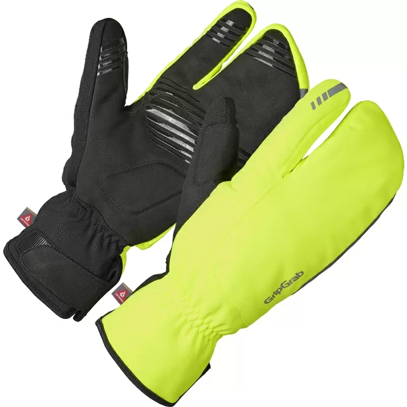 Guantes Invierno Nordic 2 Tres Dedos Amarillo/Negro Talla M - image