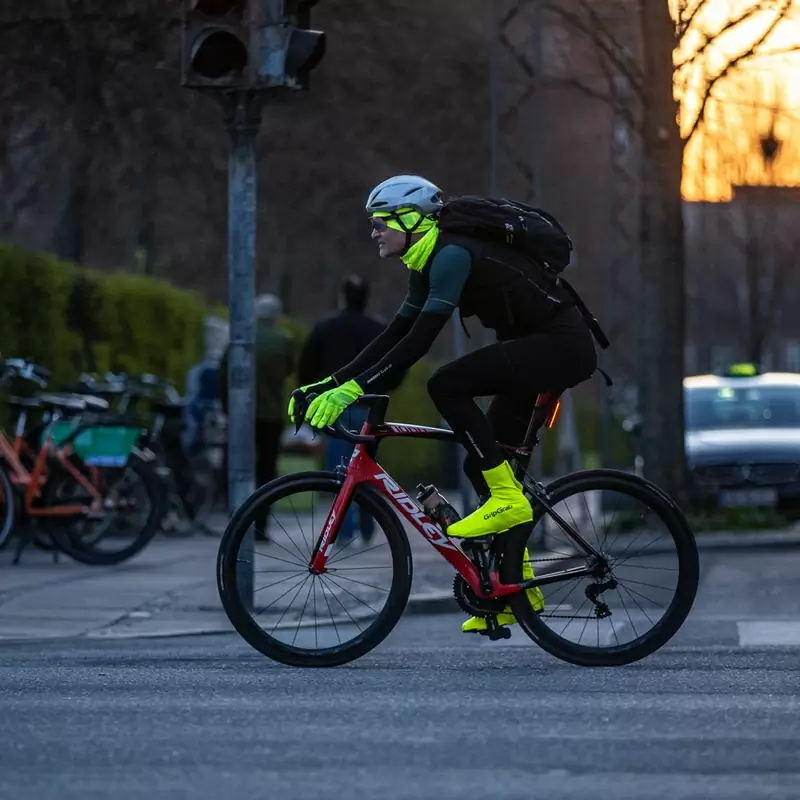 Ride Hi-Vis wasserdichte Überschuhe für Straßenschuhe, Gelb, Größe M (40-41) #7