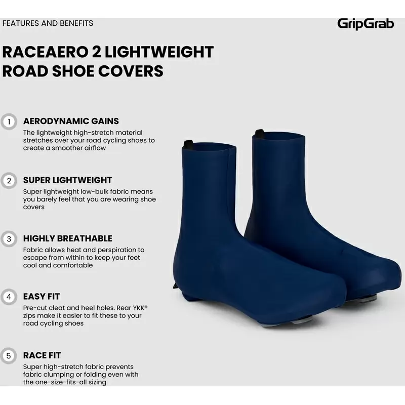 Copriscarpe RaceAero 2 Lightweight Per Scarpe Da Strada Blu Taglia Unica #4