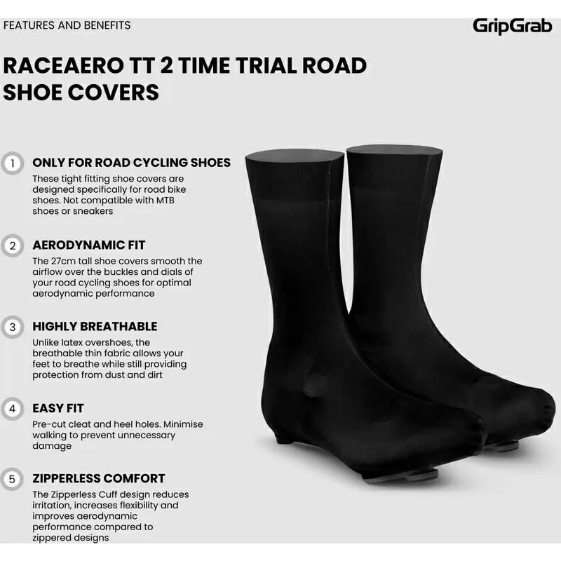 Capas de calçado RaceAero TT 2 para calçado de estrada preto tamanho L (44-47) #4