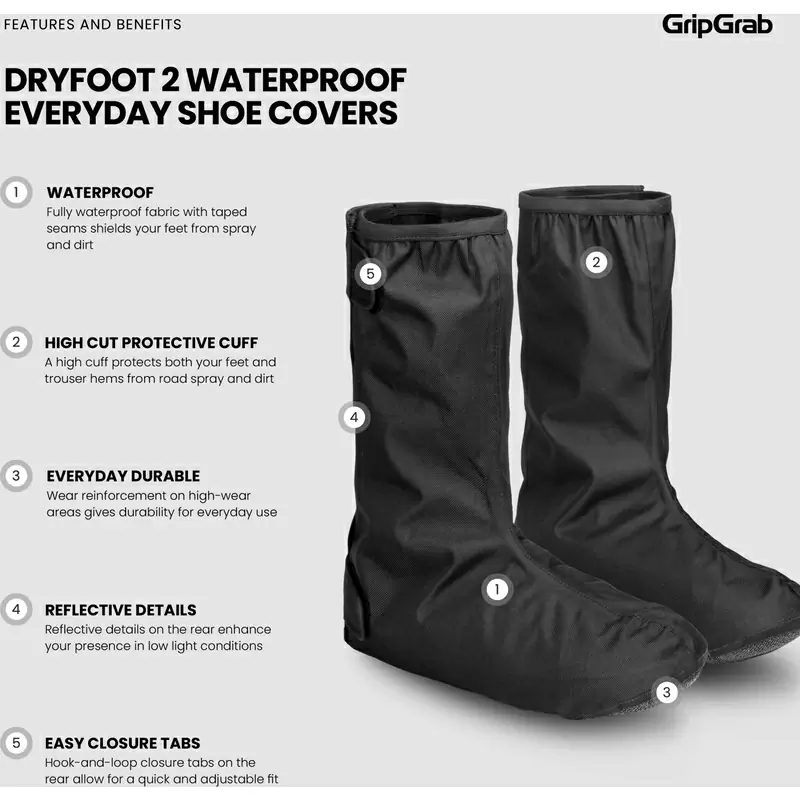 Capas impermeáveis para sapatos DryFoot 2 preto tamanho XL (44-45) #7