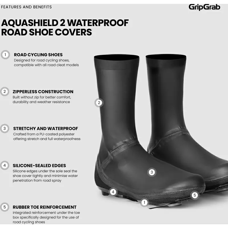 Copriscarpe AquaShield 2 Per Scarpe Da Strada Nero Taglia M (40-41) #6