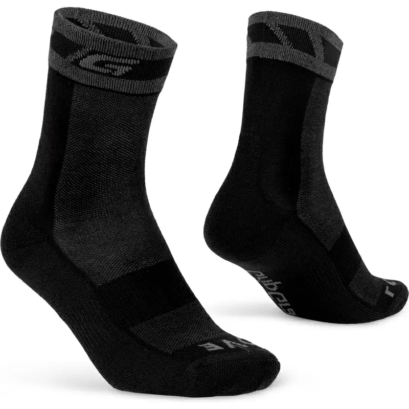 Chaussettes d'hiver noires en mérinos taille M (41-44) - image