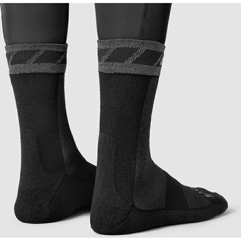 Chaussettes d'hiver noires en mérinos Taille S (38-41) #1