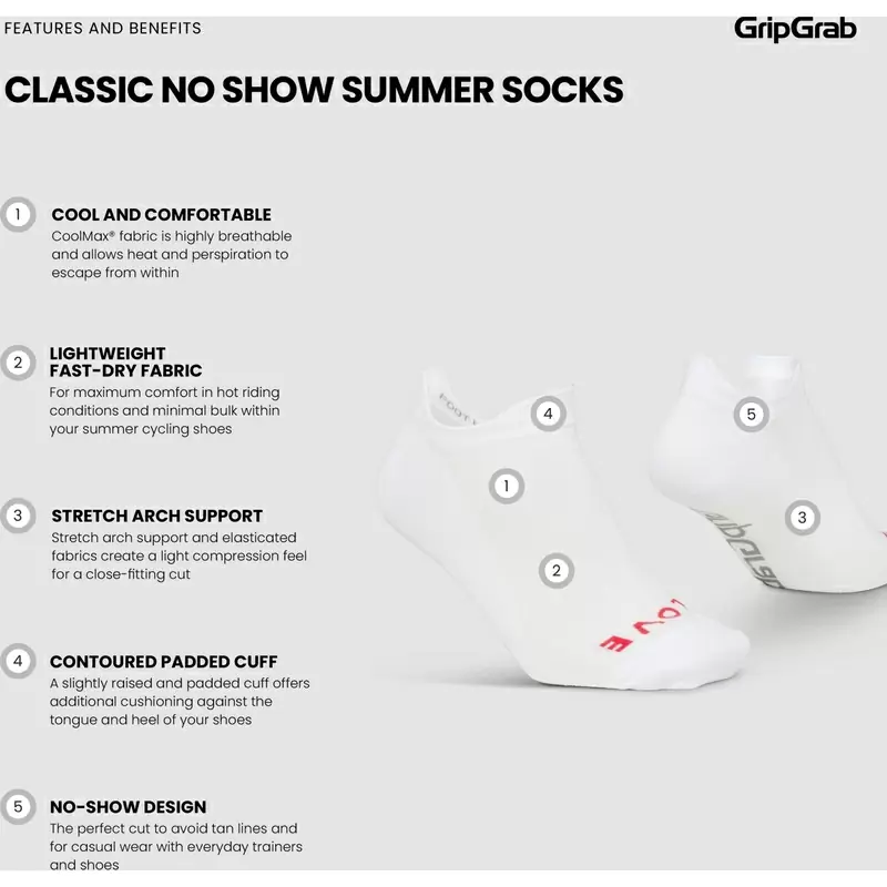 Chaussettes basses Classic No Show Blanc Taille S (38-41) #5