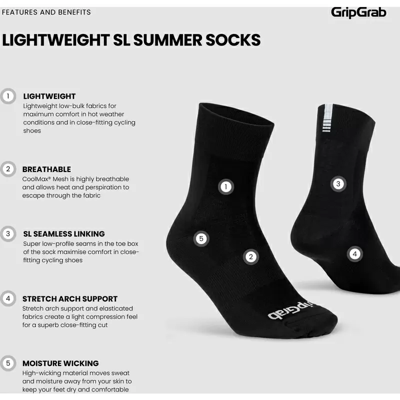 Lightweight SL Socks Black Size XS (35-38) #3