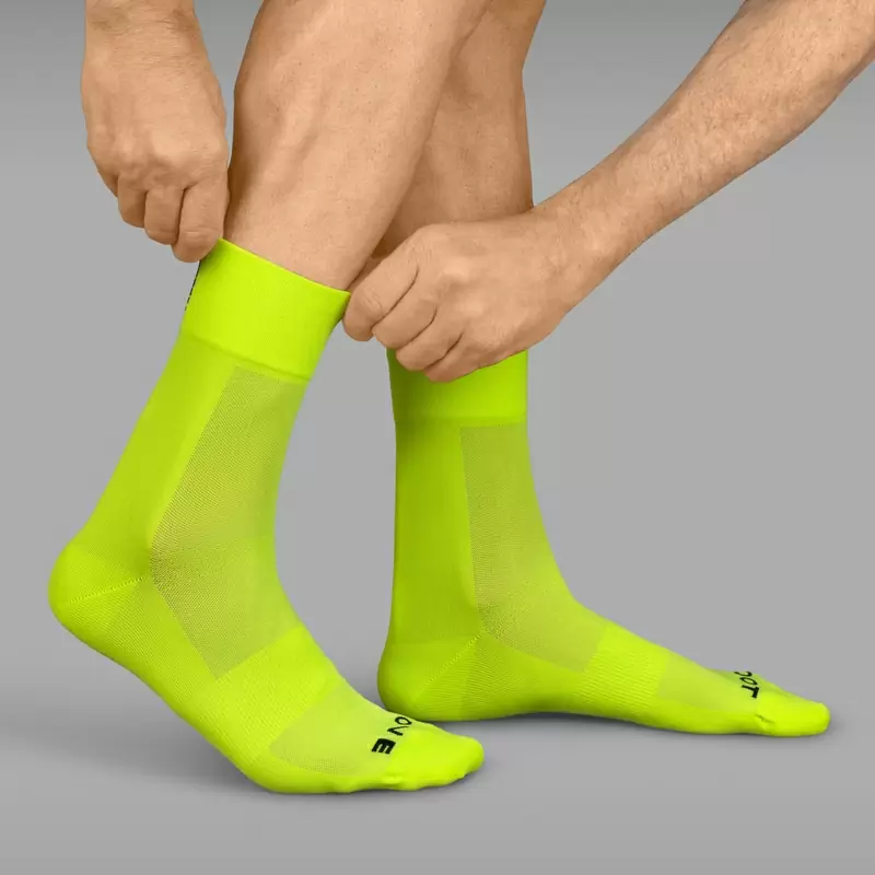 Chaussettes Légères SL Jaune Fluo Taille L (44-47) #1