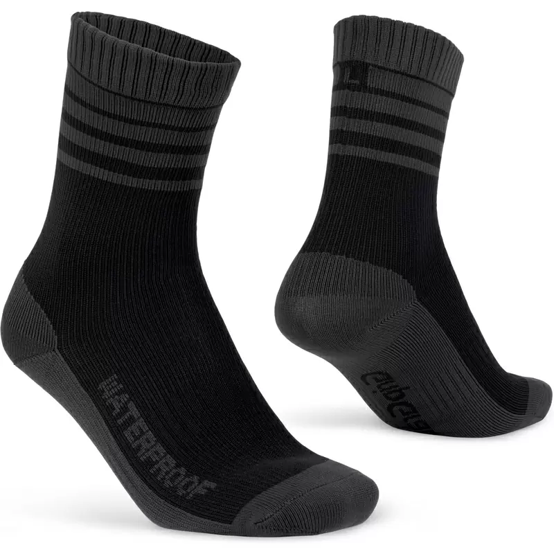 Chaussettes d'hiver imperméables doublées de mérinos noires taille L (42-44) - image