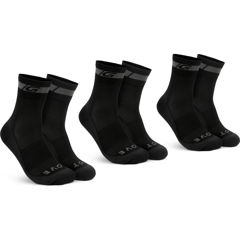 Chaussettes Mérinos Coupe Regular Noir 3 Paires Taille M (41-44)