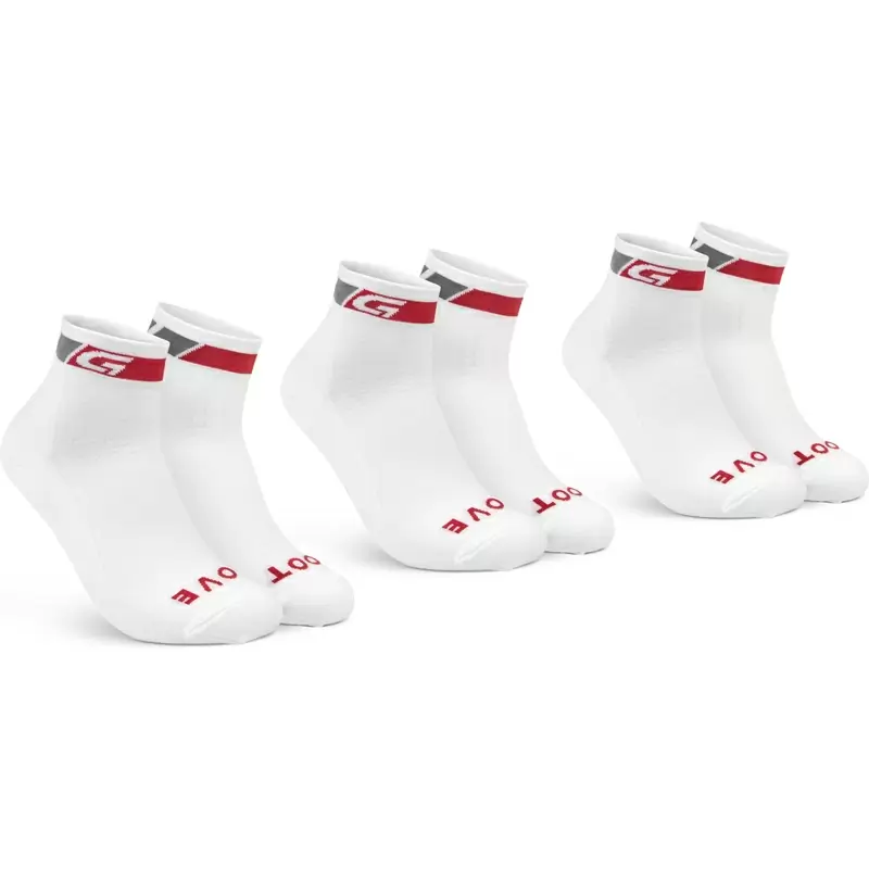 Chaussettes basses blanches 3 paires Taille M (41-44) - image