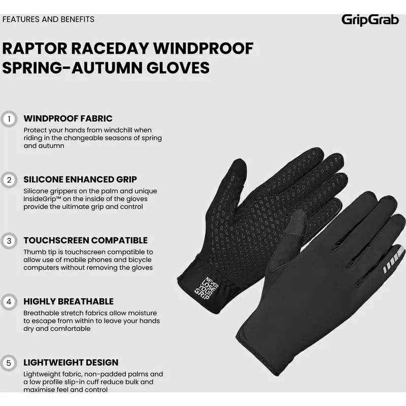 Guantes Raptor RaceDay Negro Talla M #6