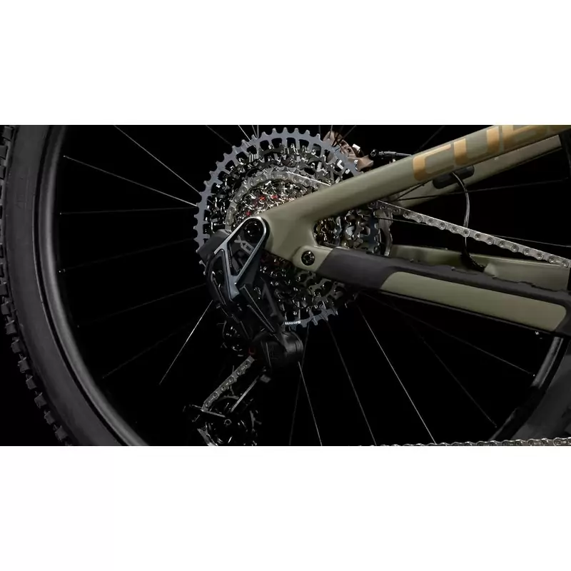 Stereo One77 C:68X TM 29'' 12v 170mm Verde/Dourado 2025 Tamanho M #5