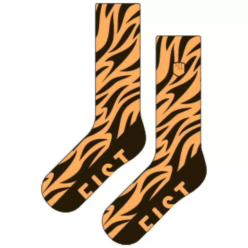 Meias de laranja/preto tigre s/m - image