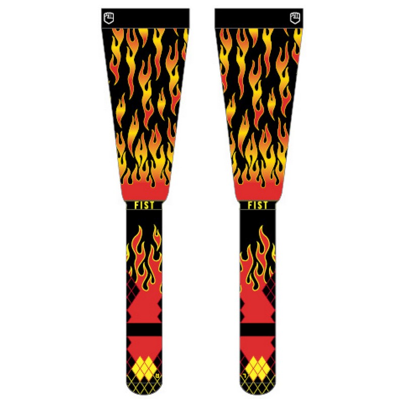 Calcetines S/M de flames rojos/negros altos