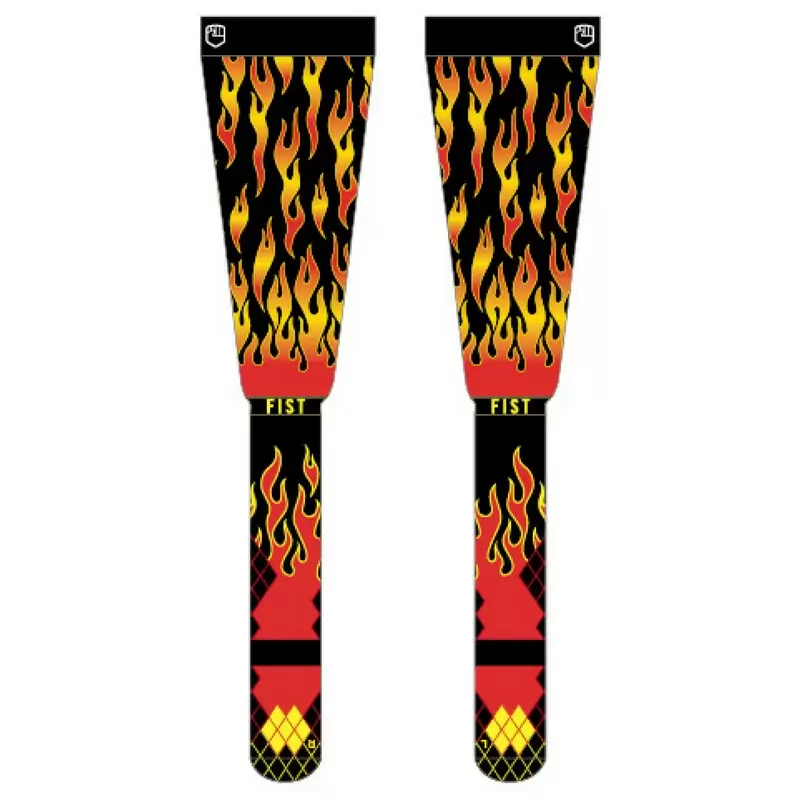 Calcetines S/M de flames rojos/negros altos - image