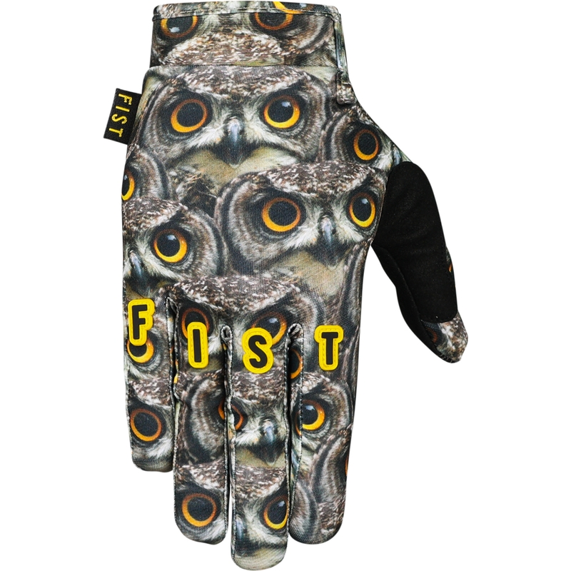 Owls that black/yellow size s gloves