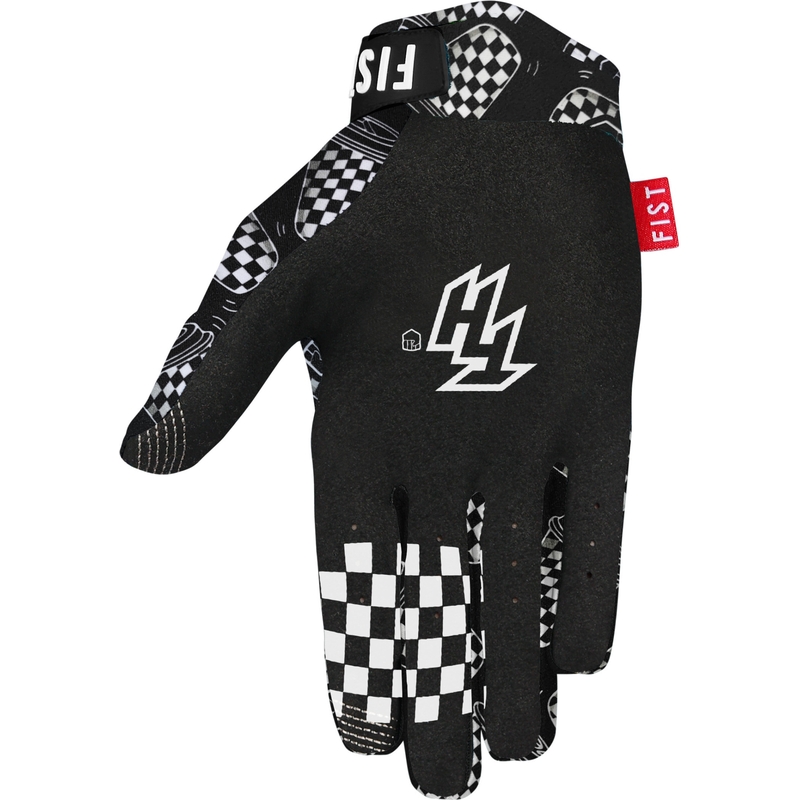 Gloves Chequered Cups black/white size m