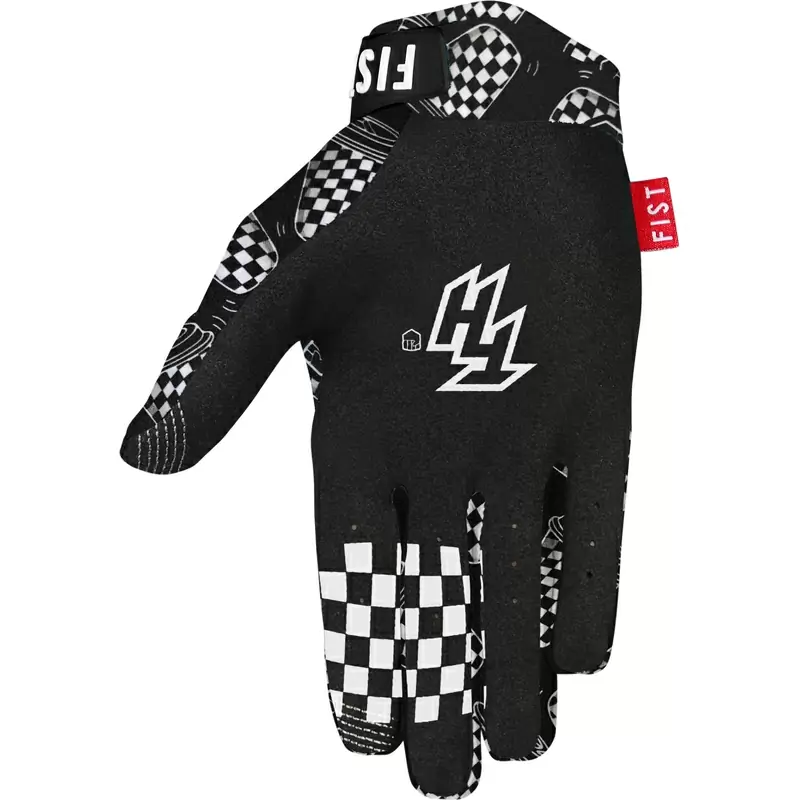 Gloves Chequered Cups black/white size m - image