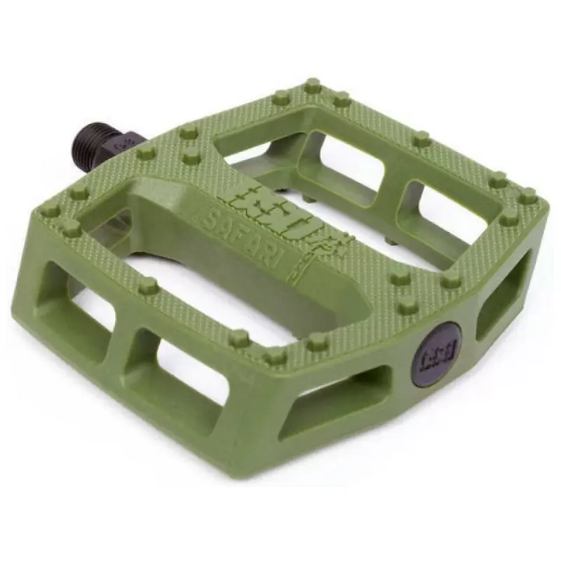 Par de Pedales SAFARI 9/16'' Verde Nylon/Fibra de Vidrio - image