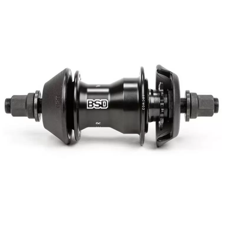 West Coaster V2 9D 36 Holes Left Rear BMX Hub Black - image