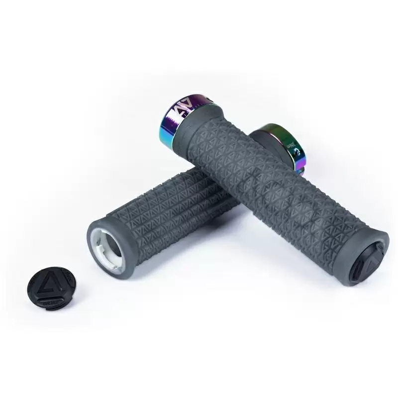 Par de punhos MTB Icon Pro 140 mm preto/arco-íris - image