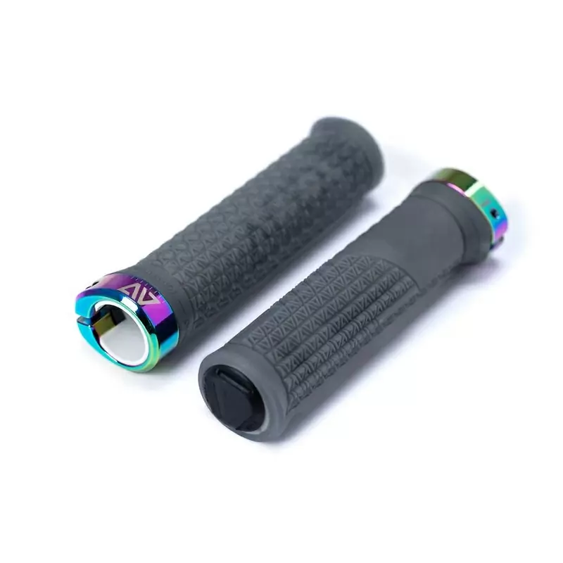 Par de punhos MTB Icon Pro 140 mm preto/arco-íris #1