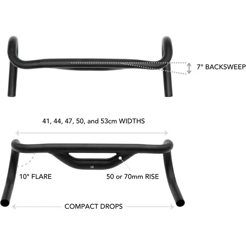 Manubrio Top Shelf 470mm 50mm Rise 10 Gradi Nero #3