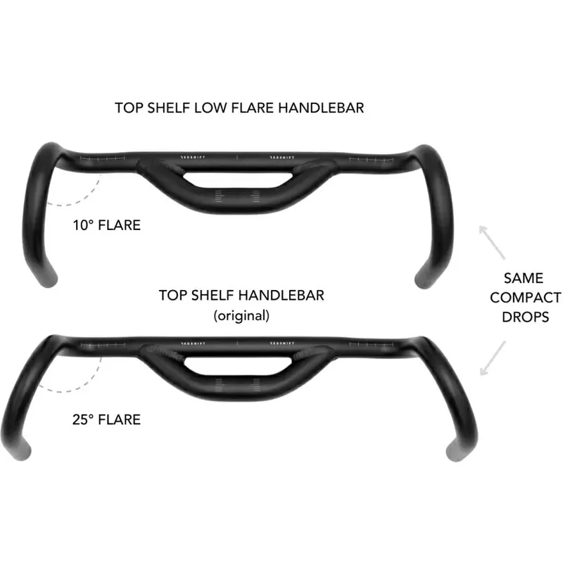 Manubrio Top Shelf 500mm 50mm Rise 10 Gradi Nero #2