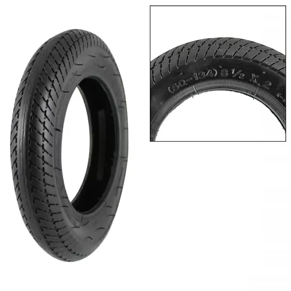 Tire Scooter 8x1/2x2'' Wire Black #1