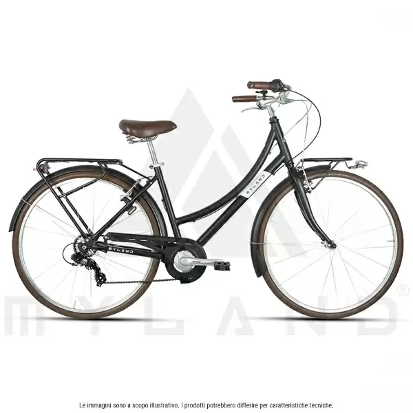 Vélo de Ville CORSO 28.5 28'' 7v Femme Noir taille M #1