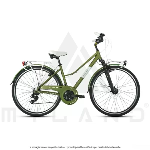 Vélo de Ville COLLE 28.1 28'' 60mm 21v Femme Vert Taille M #1