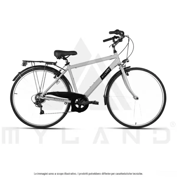 Bicicleta Urbana Dosso 28.2 28'' 7v Hombre Plata Talla M #1