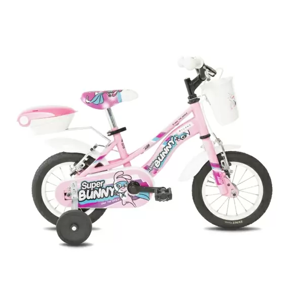 Super Bunny 12 Girl's City Bike 12'' 1S Steel Pink 1-3 Years - image