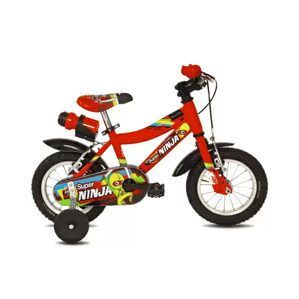 Super Ninja 12 Bici City Bimbo 12'' 1V Acciaio Rosso 1-3 Anni - image