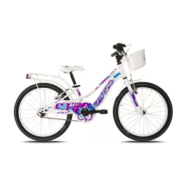 City Girl 20 1V Bici City Bimba 20'' 1V Acciaio Bianco 6-8 Anni - image