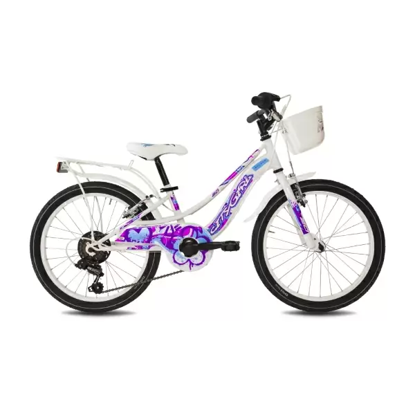 City Girl 20 6S Vélo de Ville Fille 20'' 6S Acier Blanc 6-8 ans - image