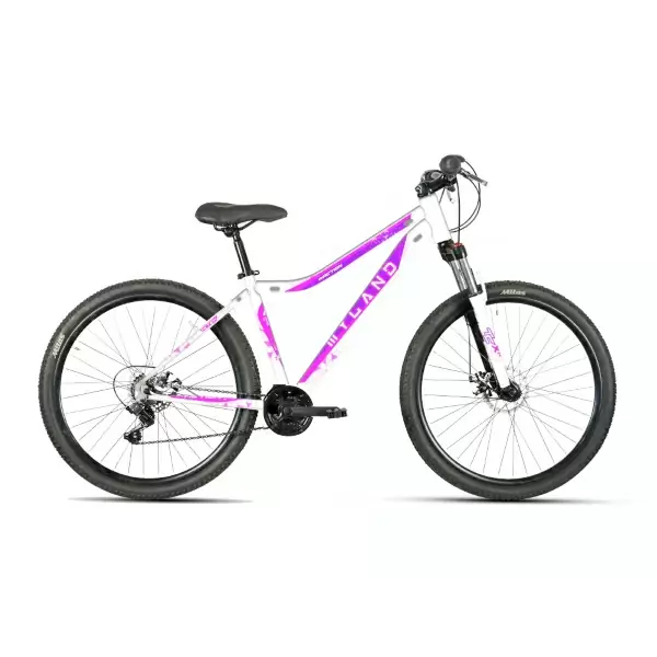 Active 24 MTB-Fahrrad, 24 Zoll, 6 V, V-Bremse, Stahl, Weiß, Größe 24 - image